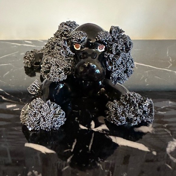 Pair of Arnart Black Spaghetti Poodles Vintage Collectible Handmade in Japan - Picture 13 of 15
